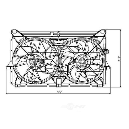 Tyc 622220 Dual Radiator And Condenser Fan Assembly 622220